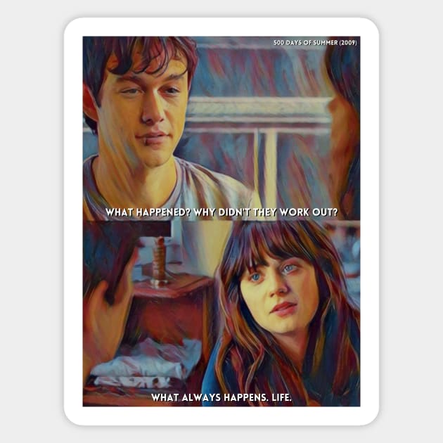 Life Happens | 500 Days Of Summer (2009) Movie Digital Fan Art Sticker by Sentiment et al.